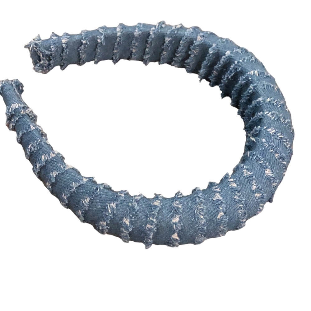 Set of 2 Denim Distressed Headbands Hair Accessories - Picture 9 of 9